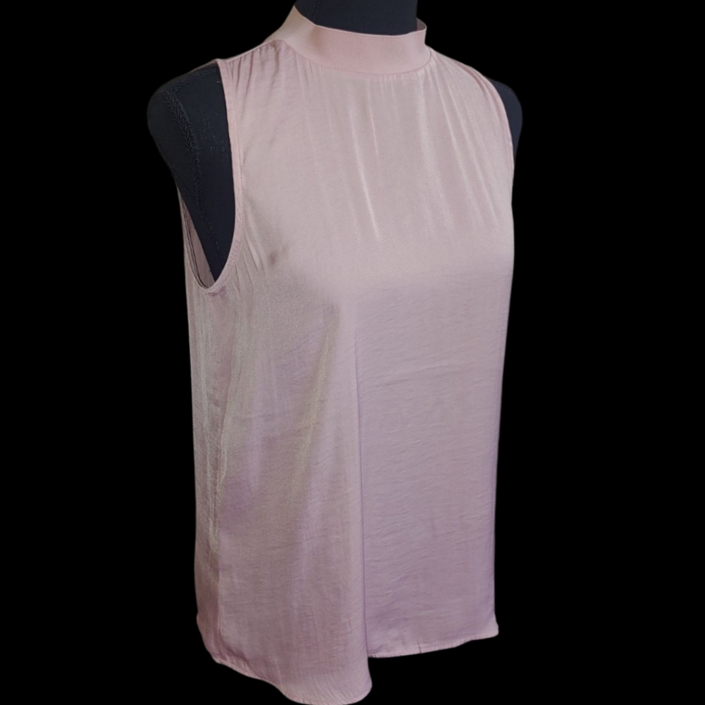 Blush Mock Neck Blouse